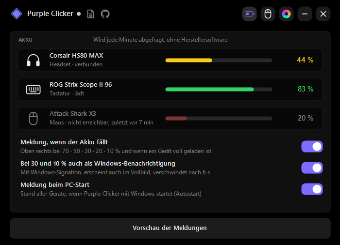 Battery page